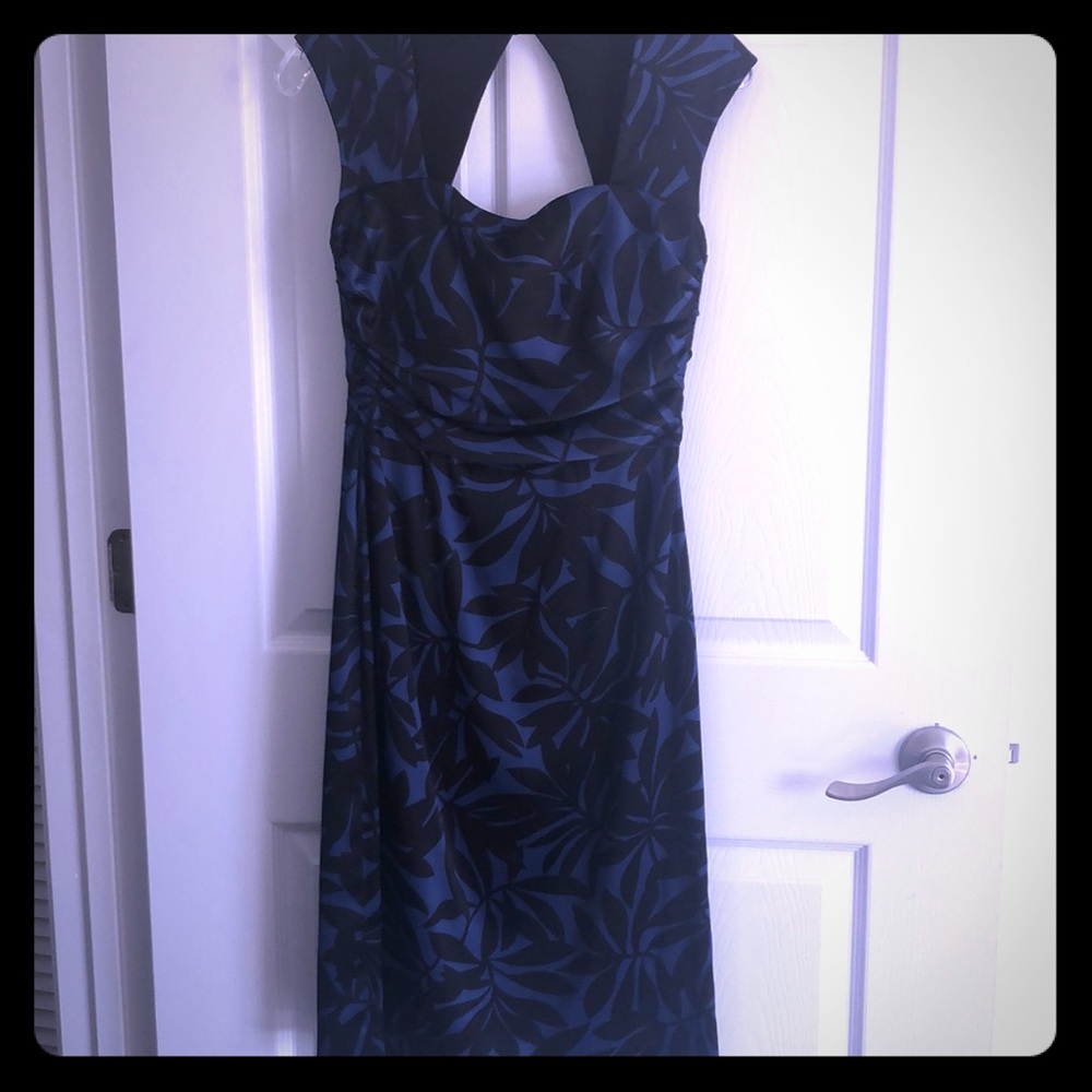 Blue and black dress